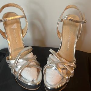 Chines Laundry Silver metallic platform high heel. Size 7.